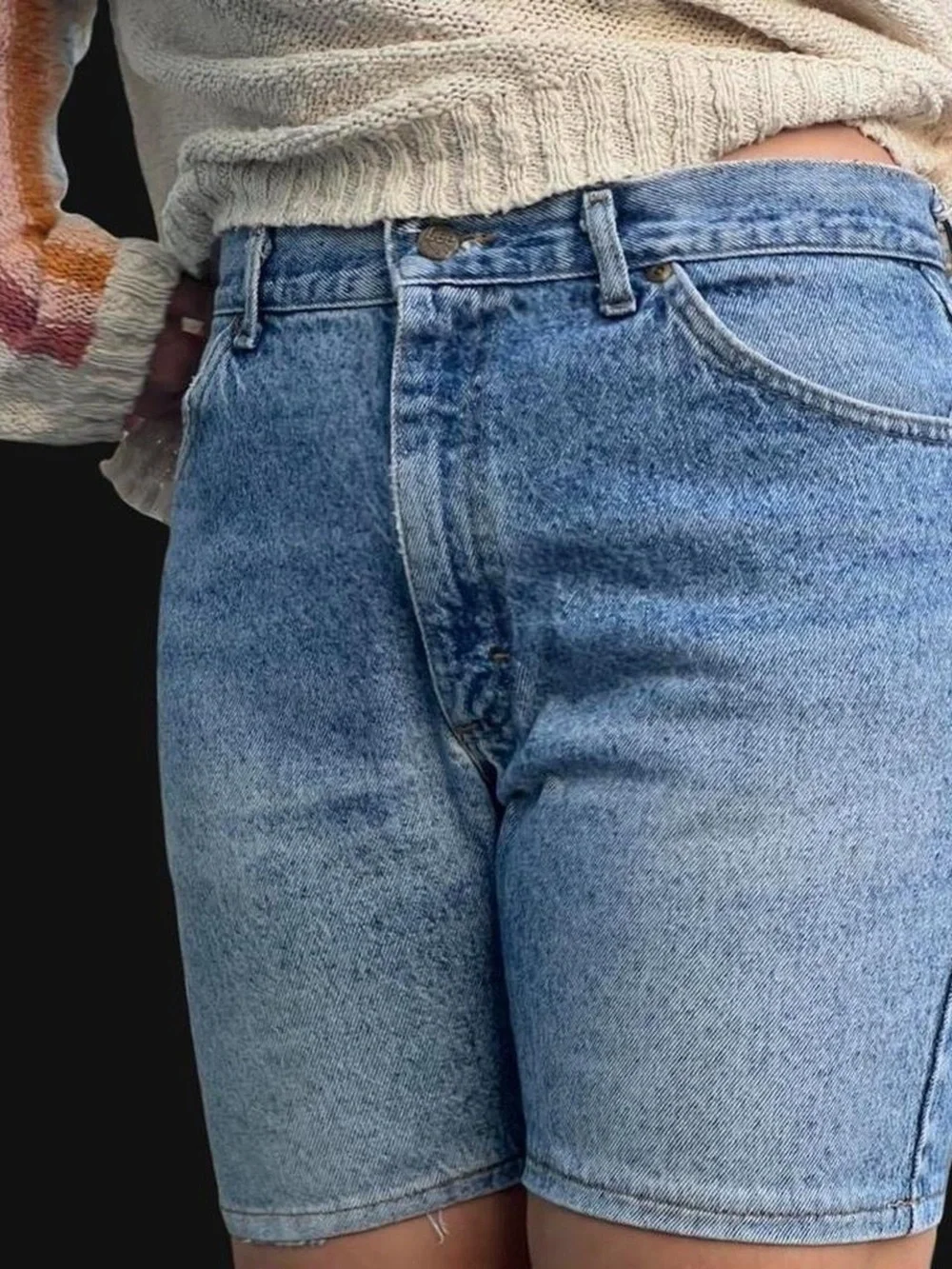 Lee High-Rise Light Blue Denim Shorts - Women's